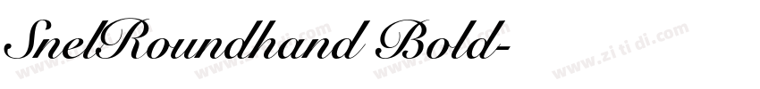 SnelRoundhand Bold字体转换